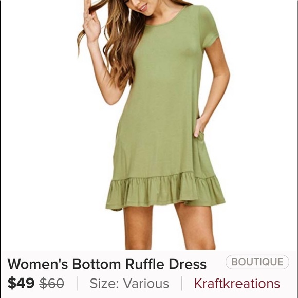 New sexy Ladies dark green Dress, Size 2x - Picture 6 of 7